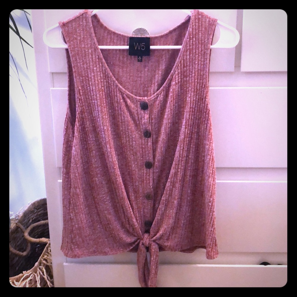 W5 tie front top